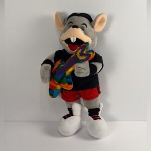 Vintage Chuck E Cheese Rockster Tie Dye Guitar 12” Plush